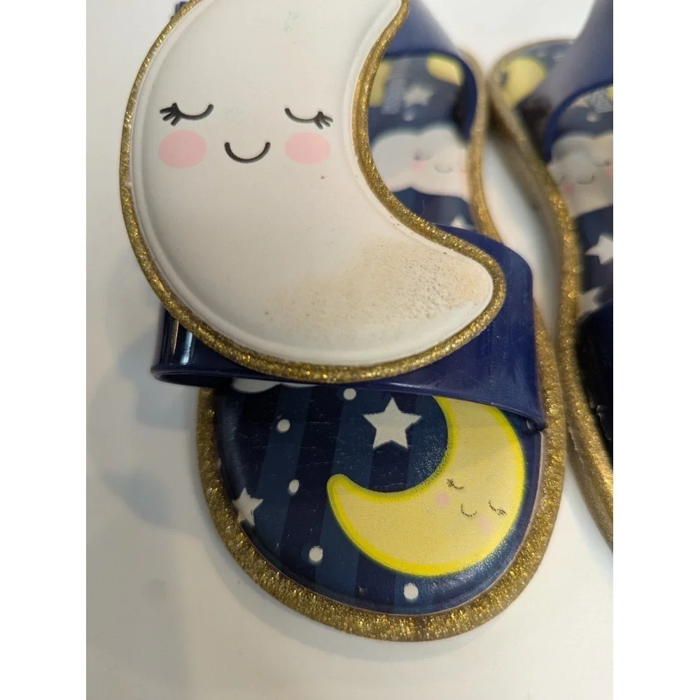 Mini Melissa Toddler Girl‎ Jelly Sandals Size 11 Star & Moon Sweet Dreams Navy
